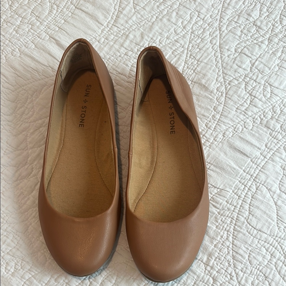 Sun + Stone Women's Brown Flats